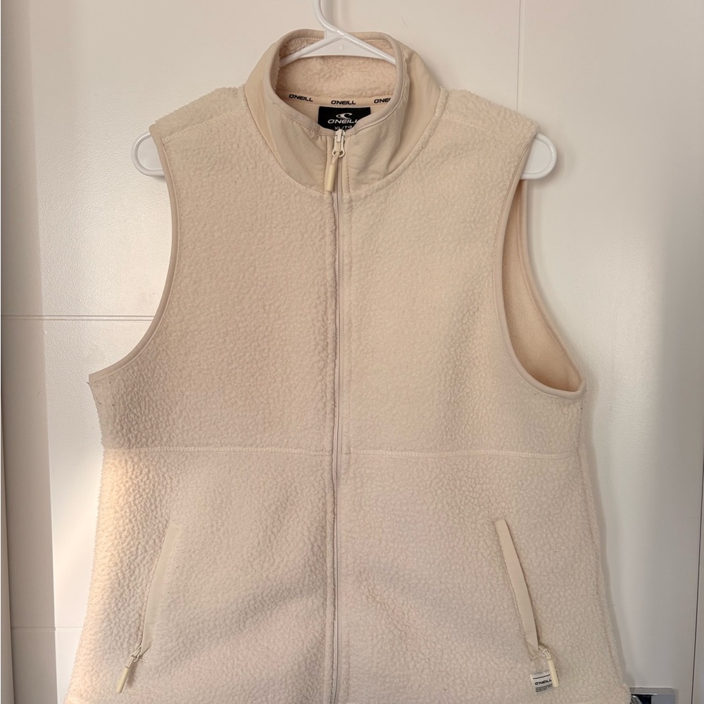 Cream Women's Fleece Vest